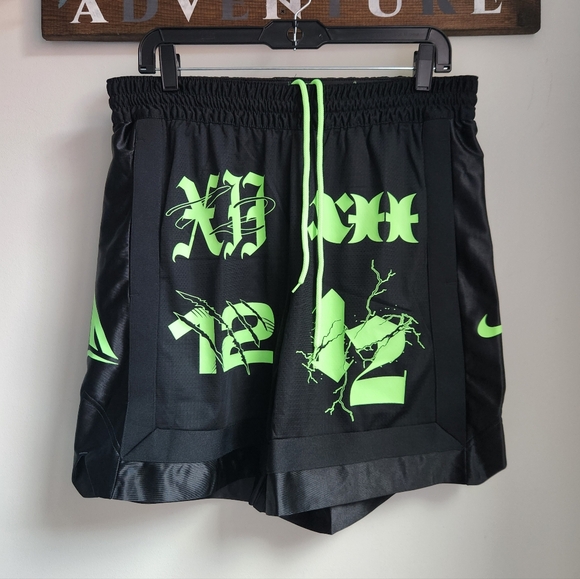 Nike Ja Morant Dri-Fit DNA 6 Basketball Shorts Black Green  Size L - Picture 2 of 12